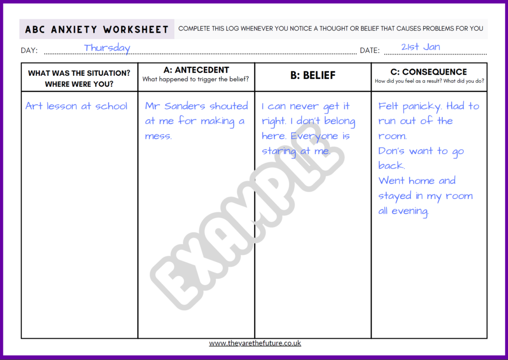 cbt abc worksheet
