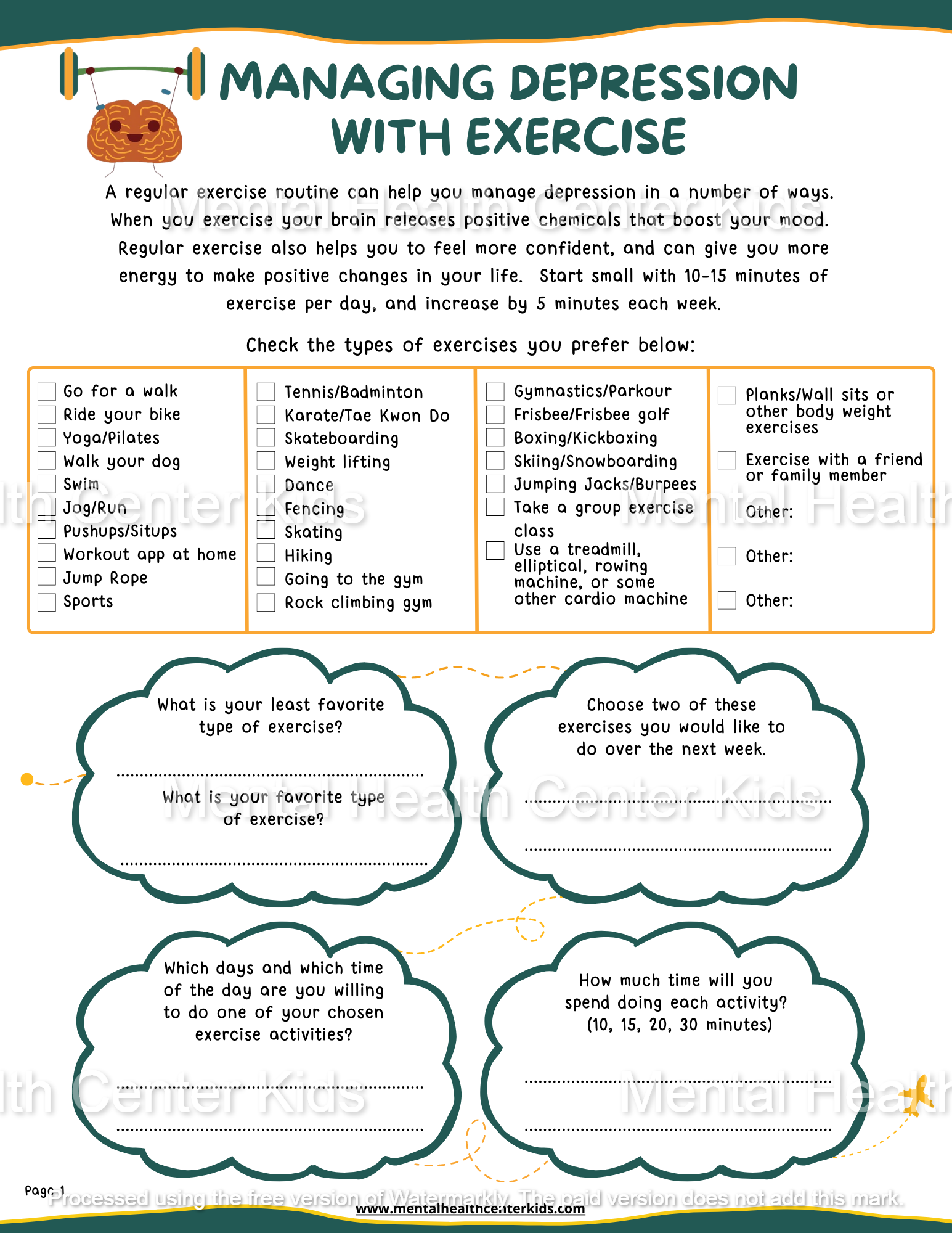 CBT Worksheet For Adolescent Depression HappierTHERAPY Worksheets
