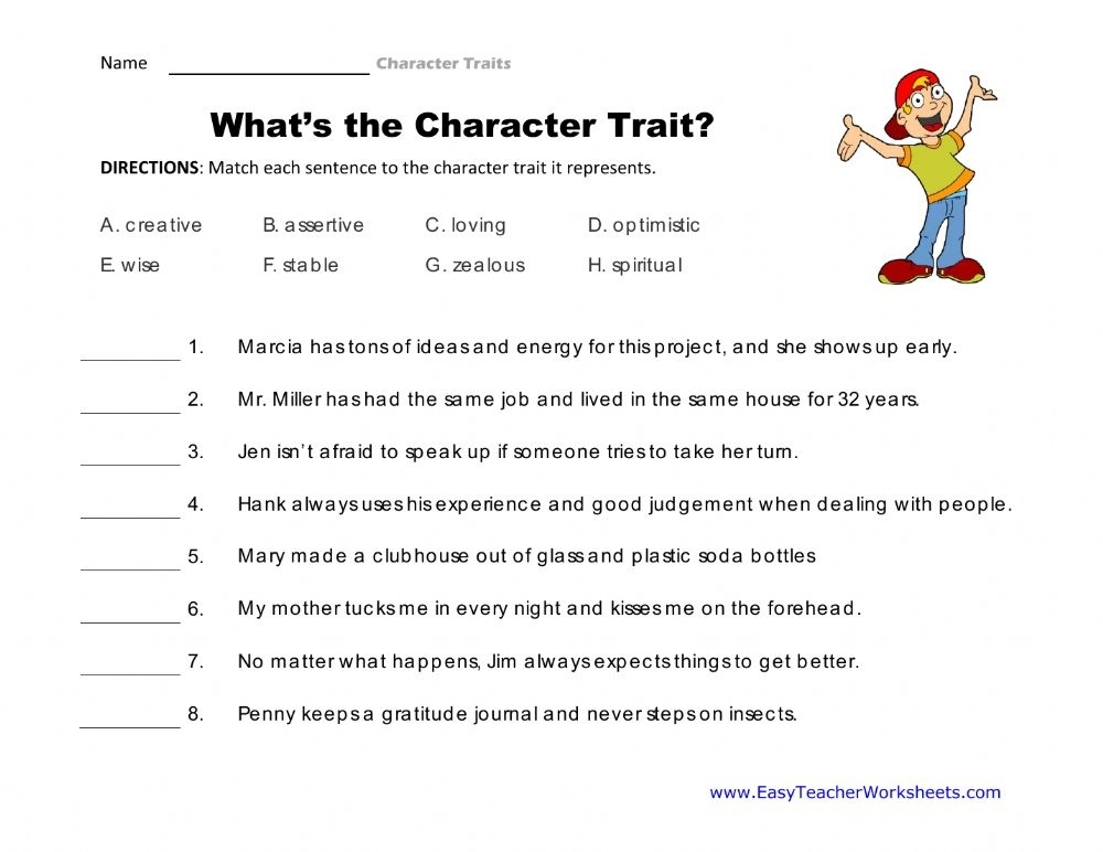 character worksheets