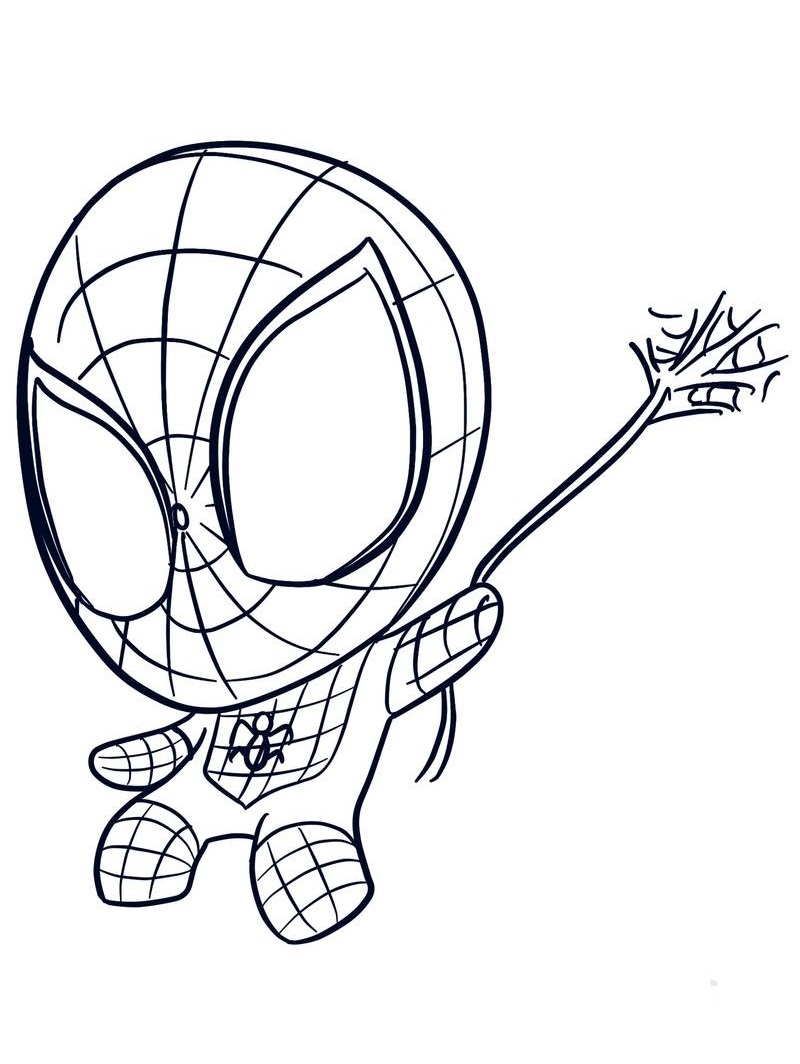 Spiderman Color Pages Free