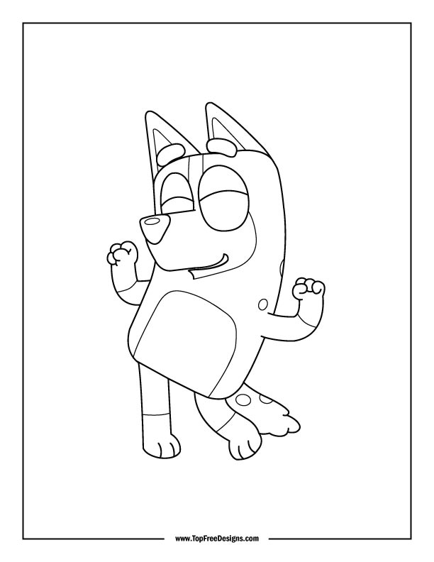 Chilli Heeler Coloring Pages Coloring Nation