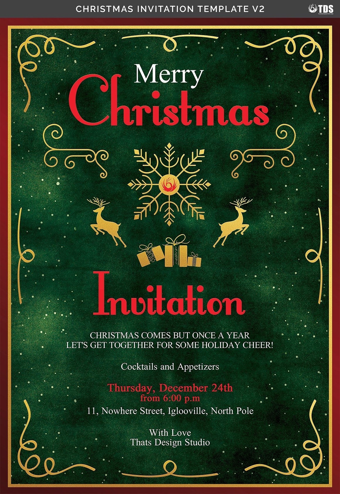 Christmas Invitations Printable Prntbl concejomunicipaldechinu gov co