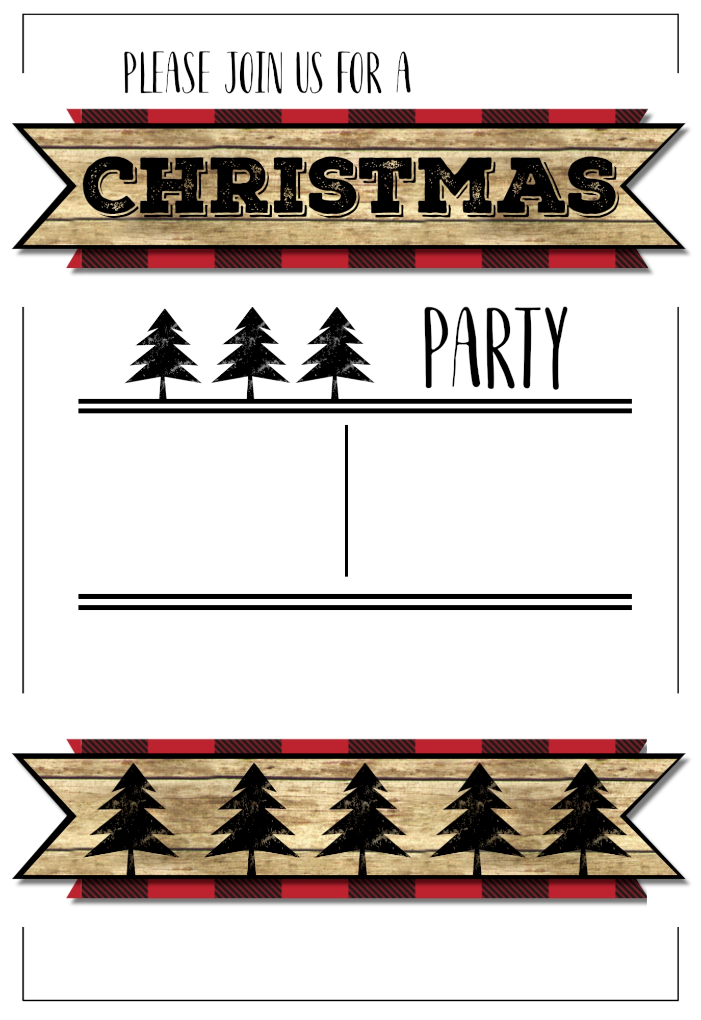free printable christmas party invitation templates