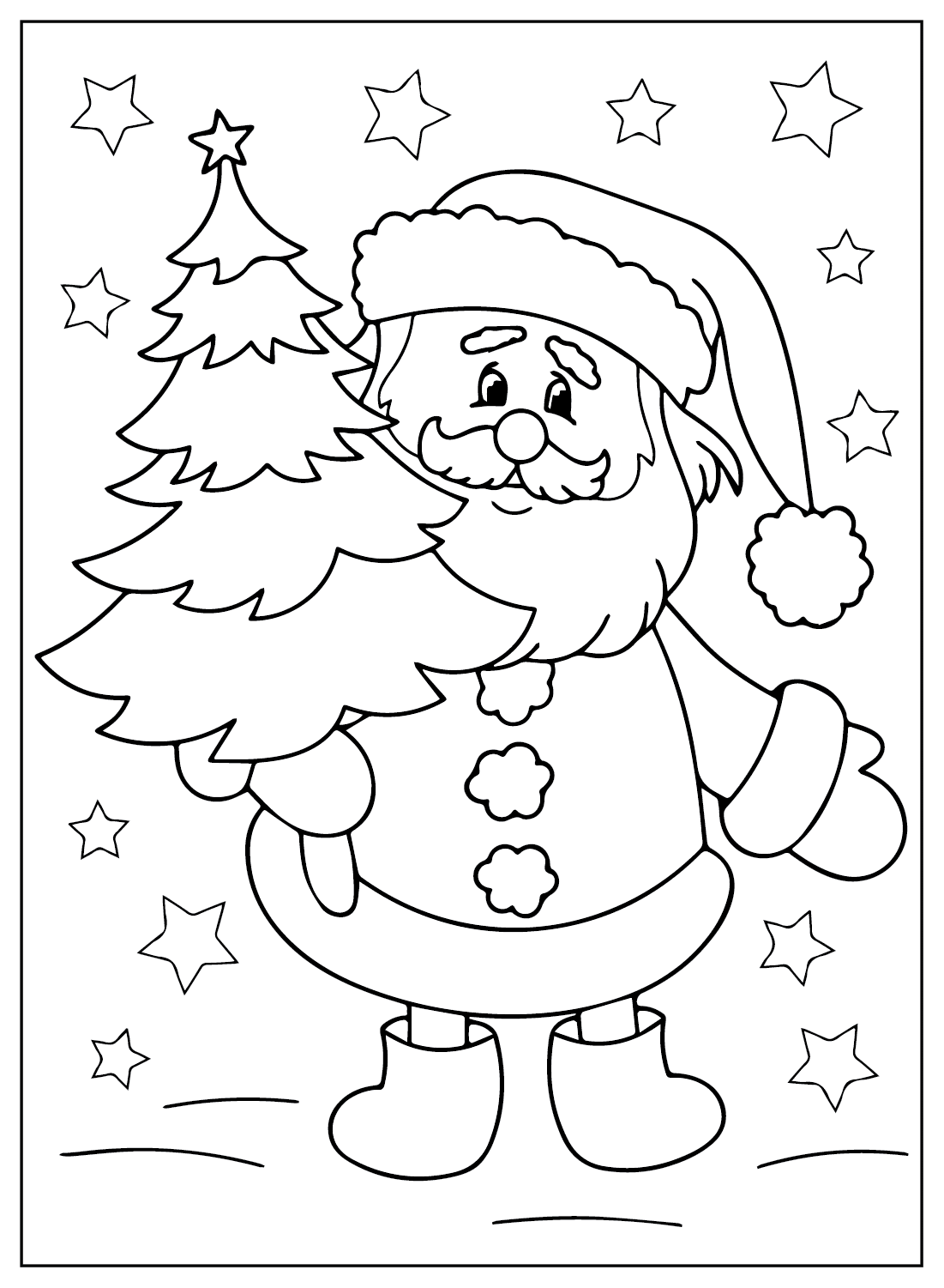 santa claus free coloring pages