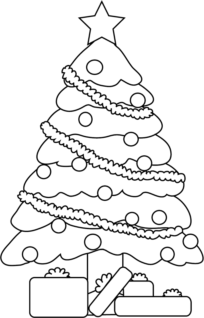 Christmas Tree Lineart By CosmosFlurry On DeviantArt