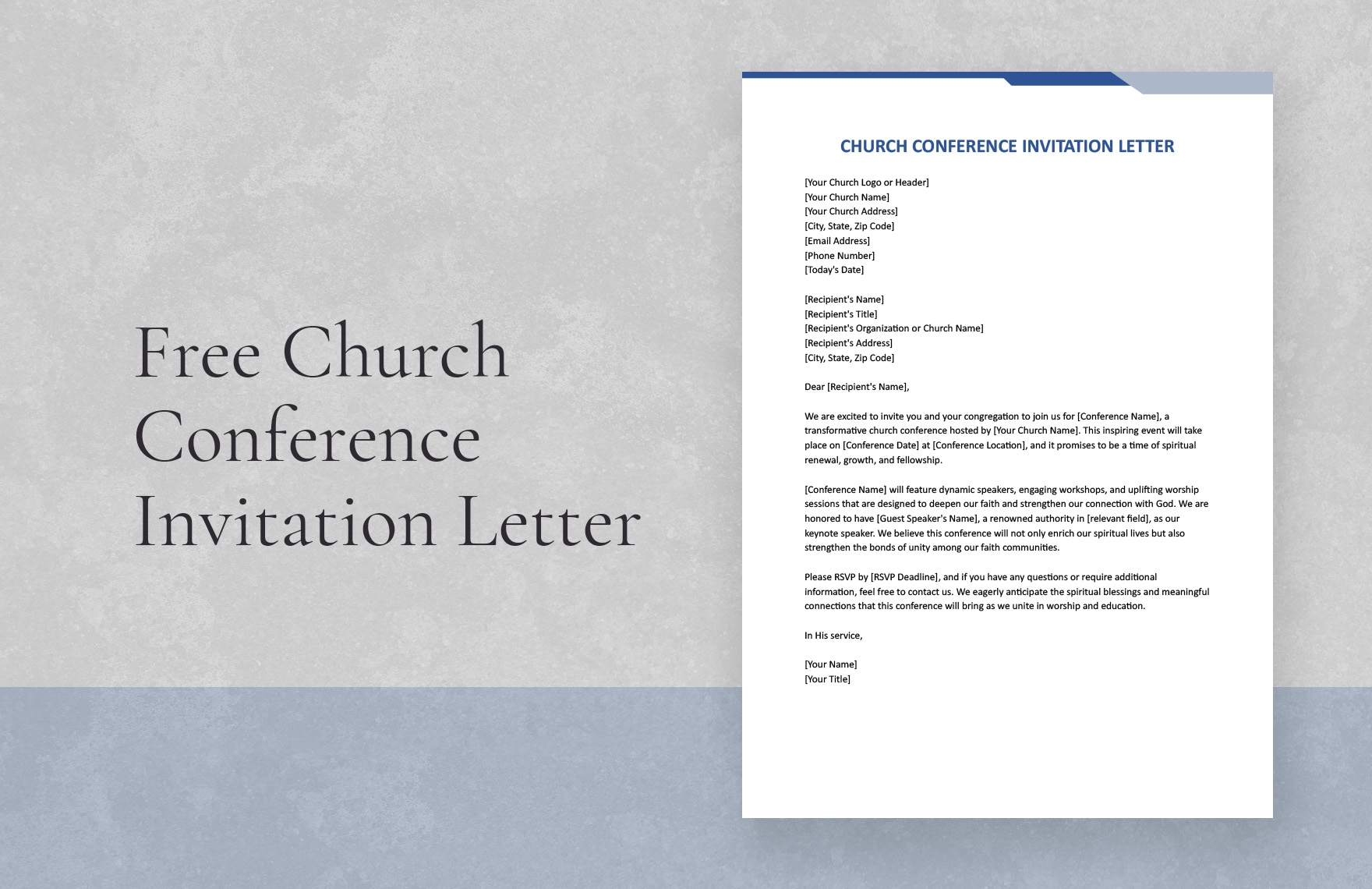Church Anniversary Invitation Letter In Word Google Docs Download