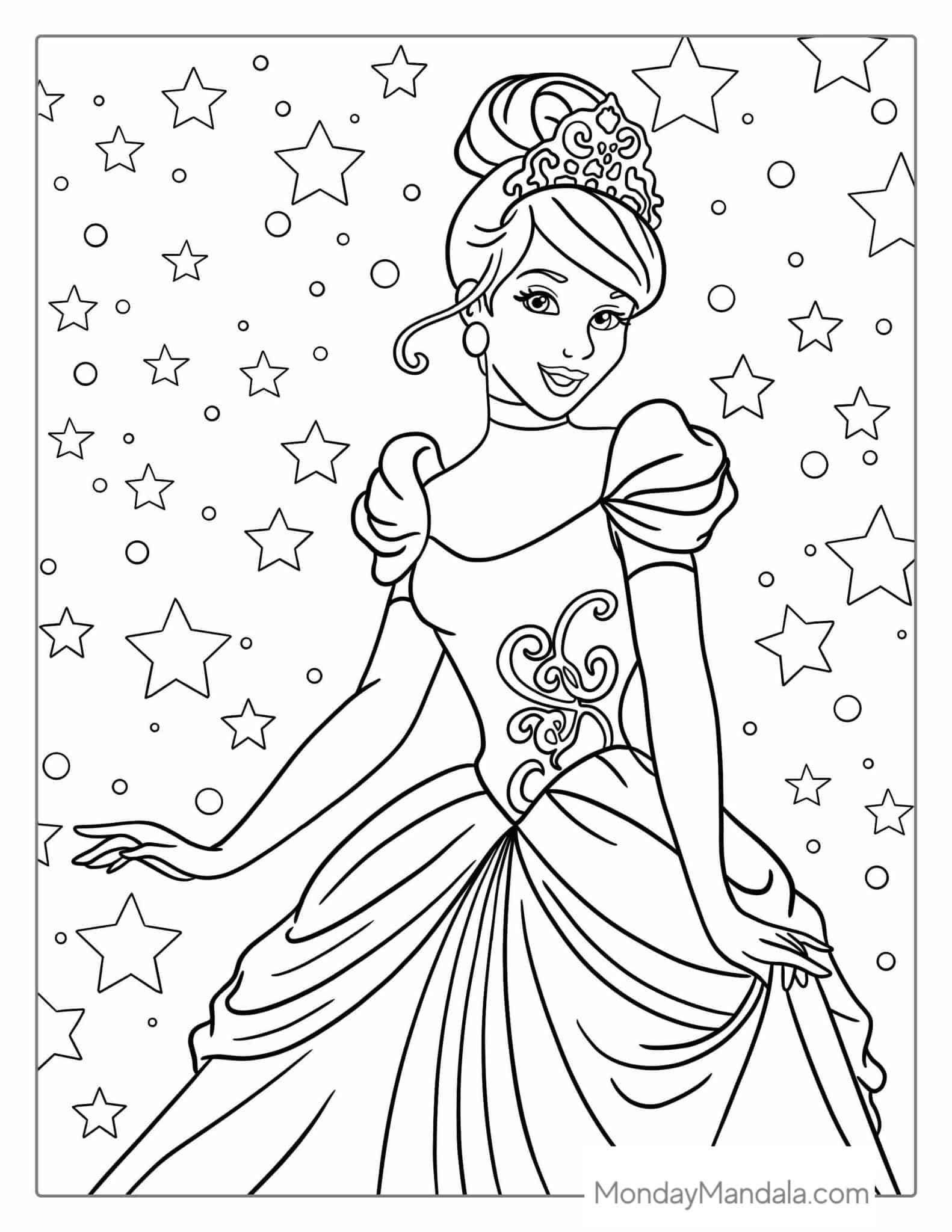 cinderella coloring pages free