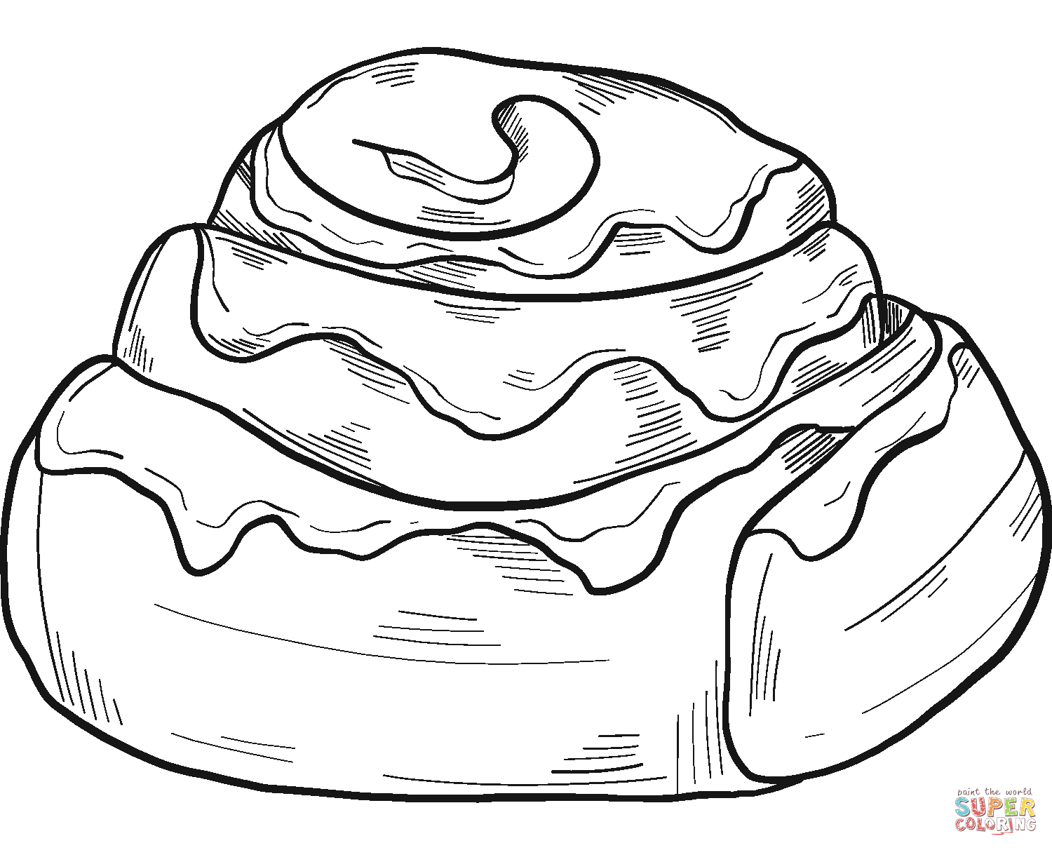 Cinnamon Roll Coloring Page