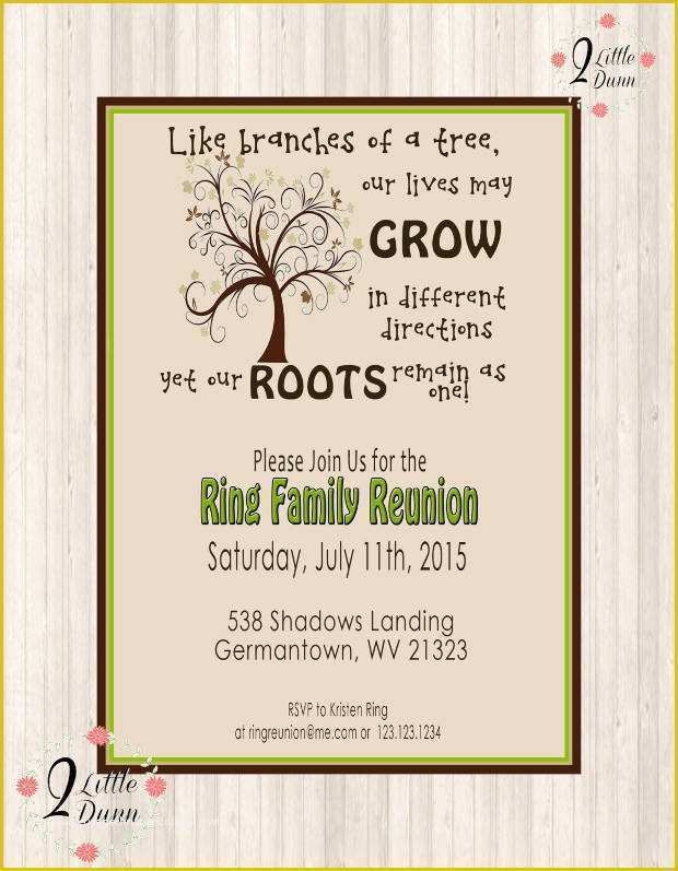 Class Reunion Invitation Templates Free Of 15 Family Reunion 
