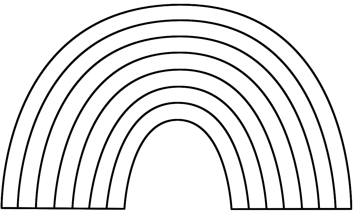 rainbow coloring page free printable
