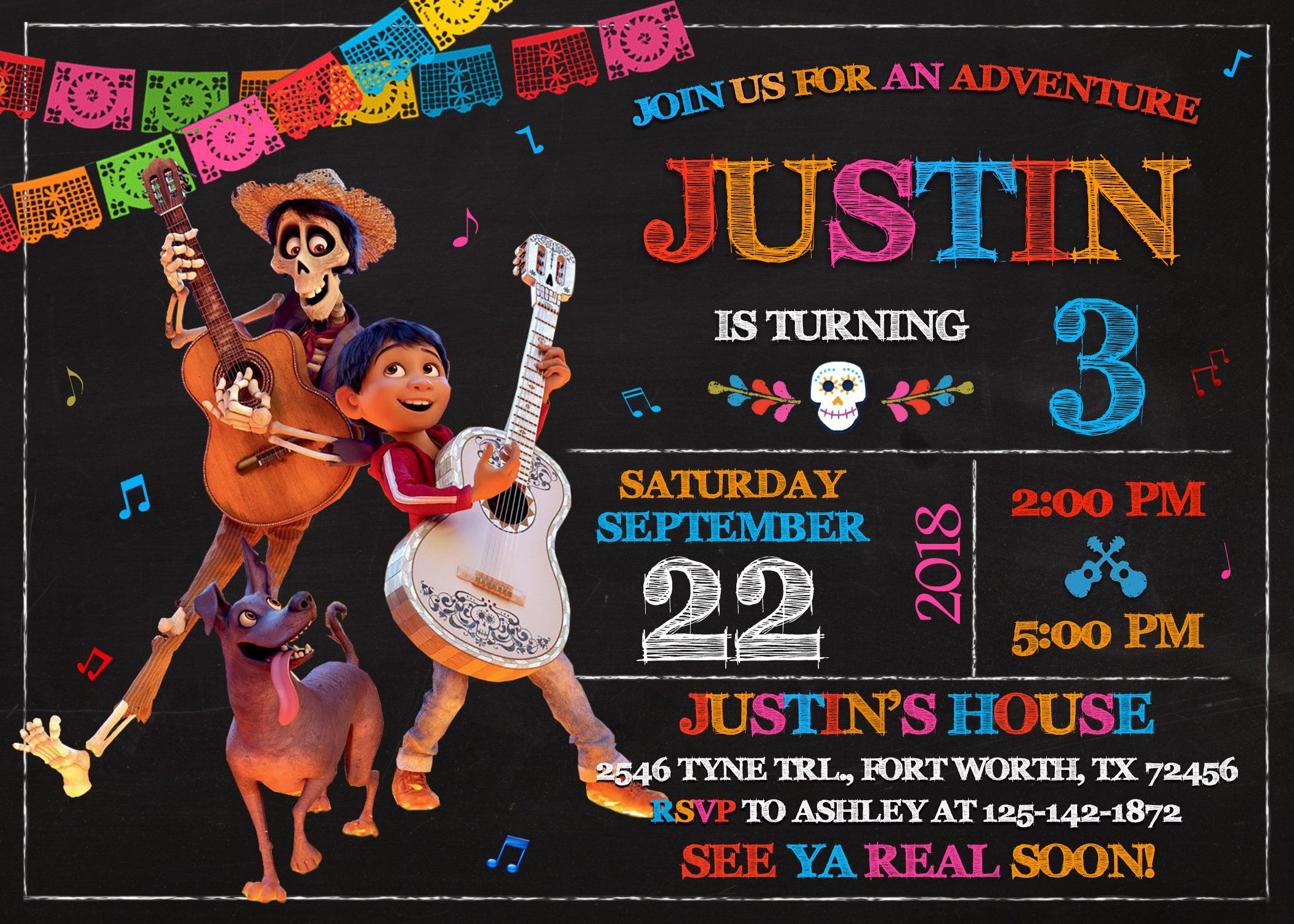 coco invitation template free