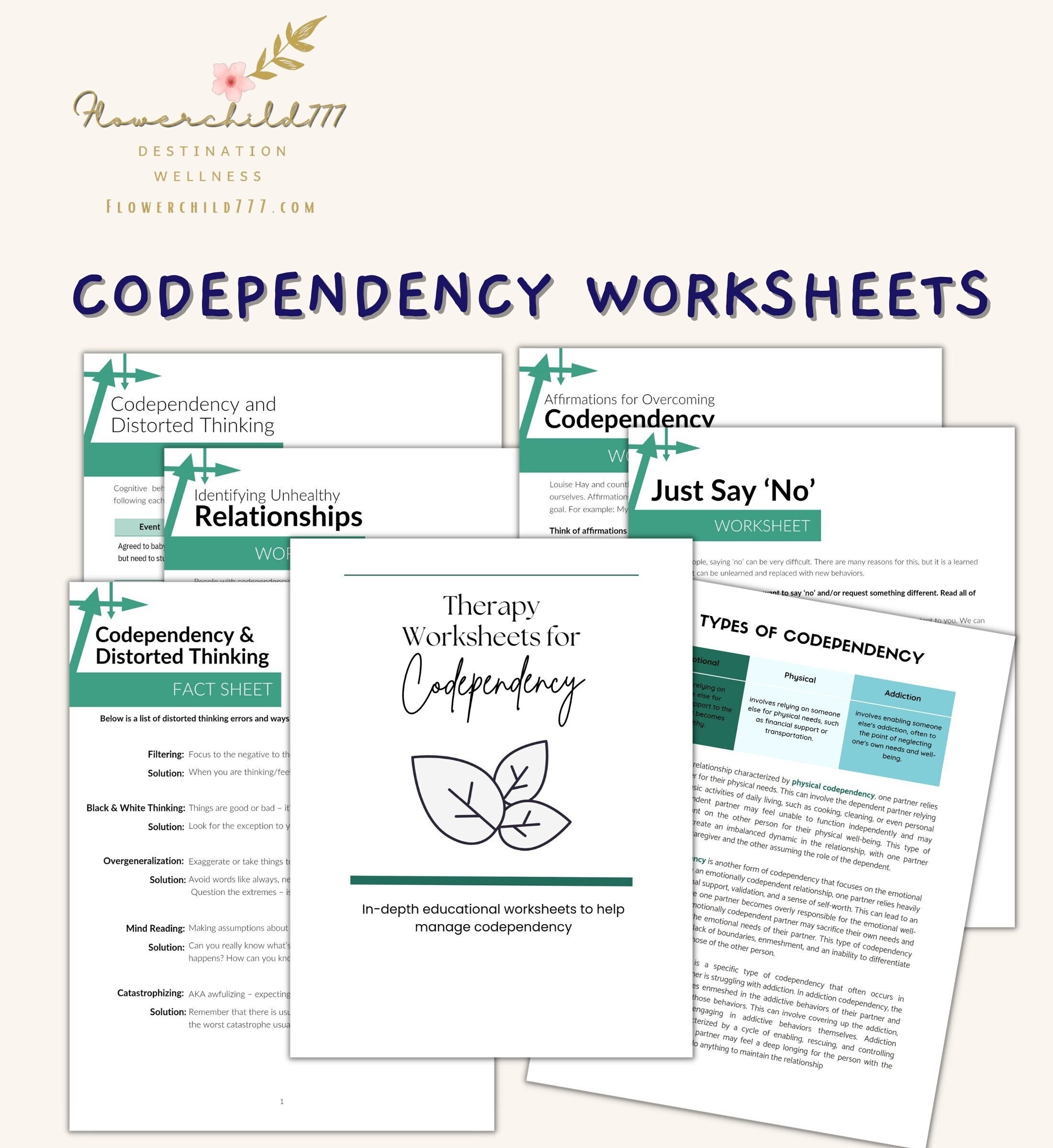 Codependency Therapy Activity Worksheets Overcoming Codependency 