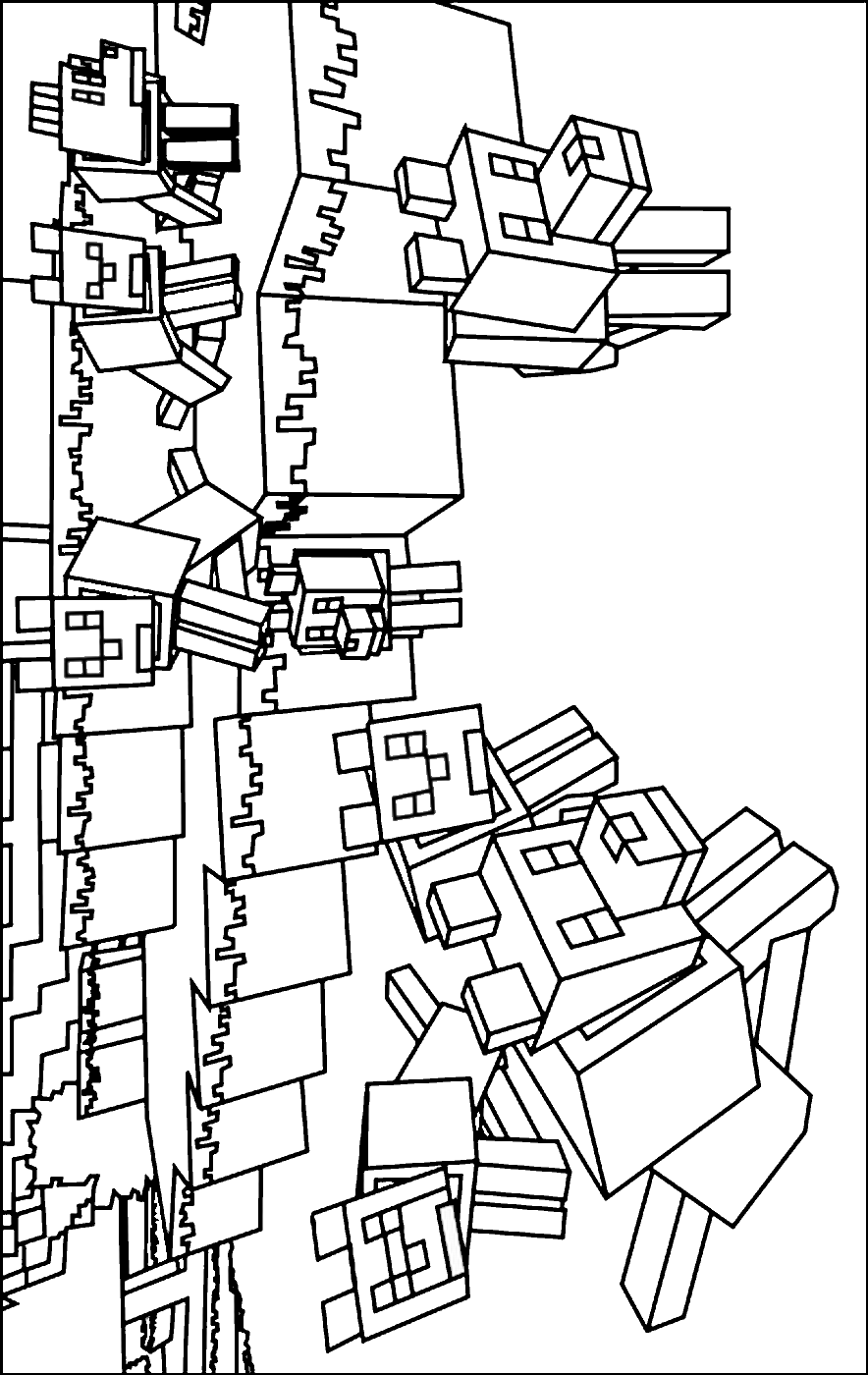 minecraft printable coloring pages free