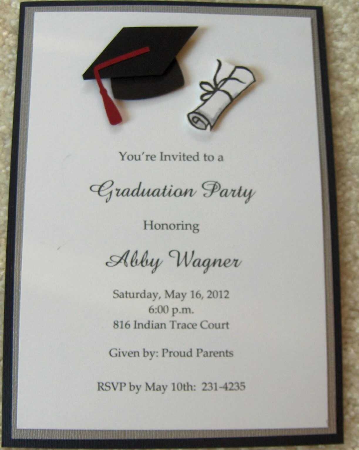 College Graduation Invitation Wording Regarding Graduation Party 