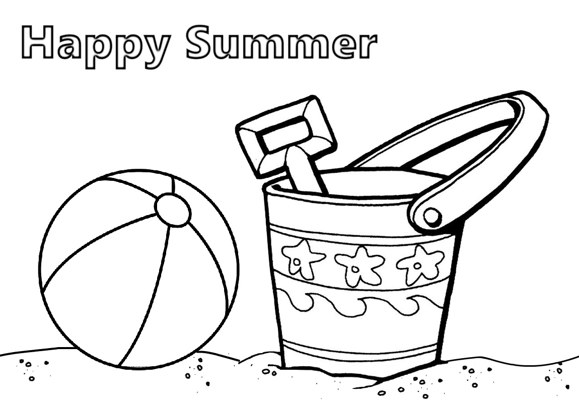 beach coloring pages free