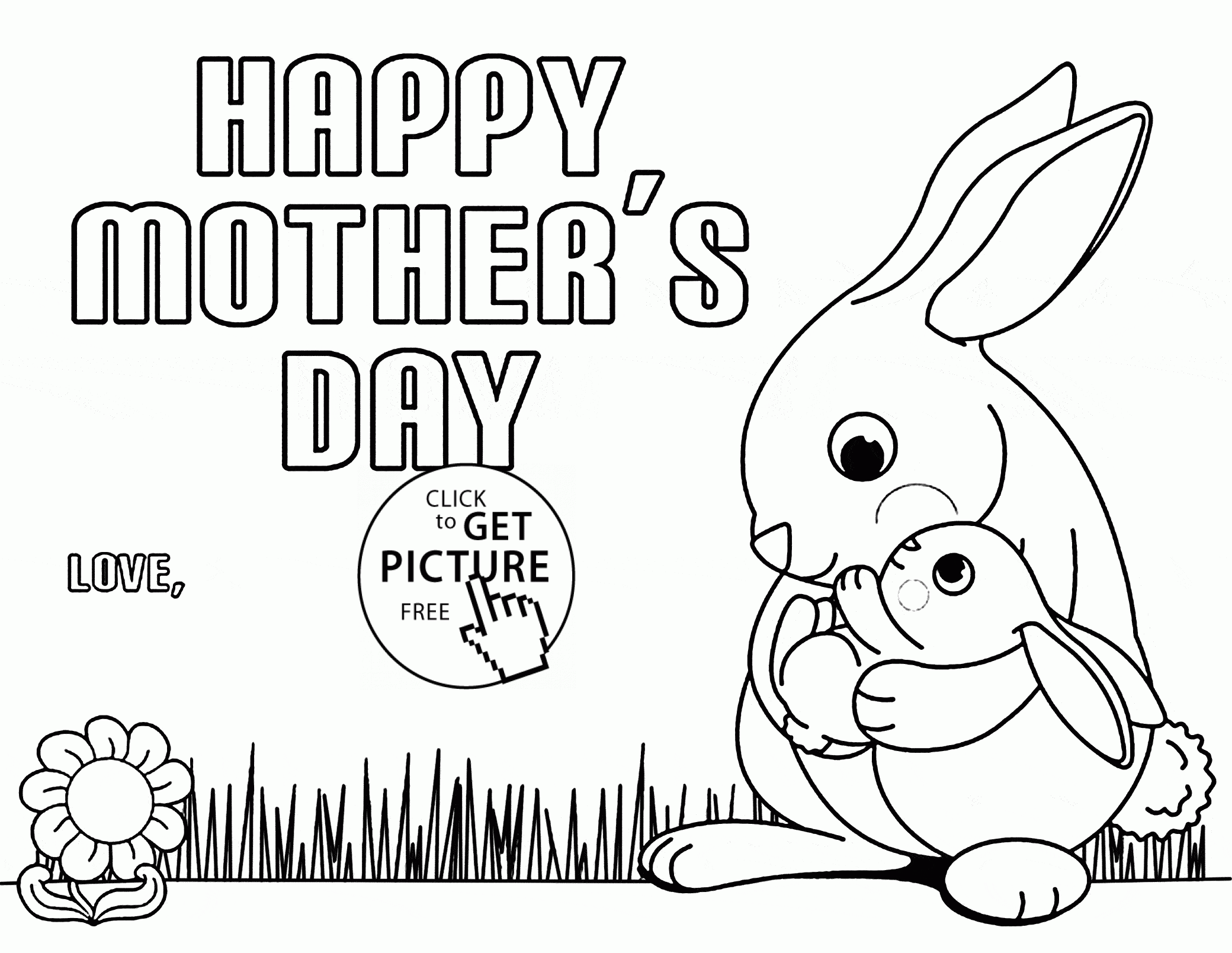 Coloring Mothers Day Cards Printable