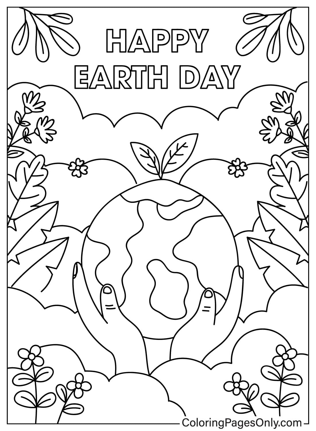 Coloring Page For Earth
