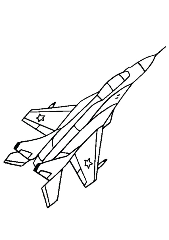 Plane Coloring Page