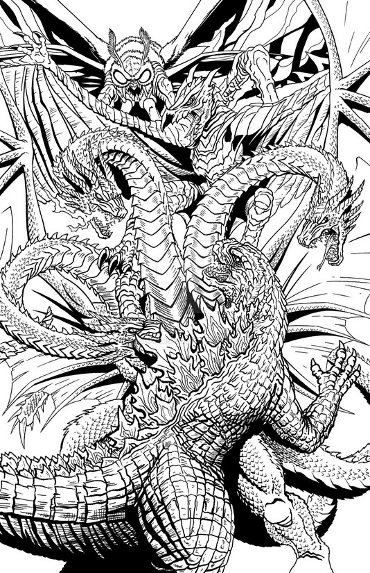 Coloring Page Godzilla Godzilla 2