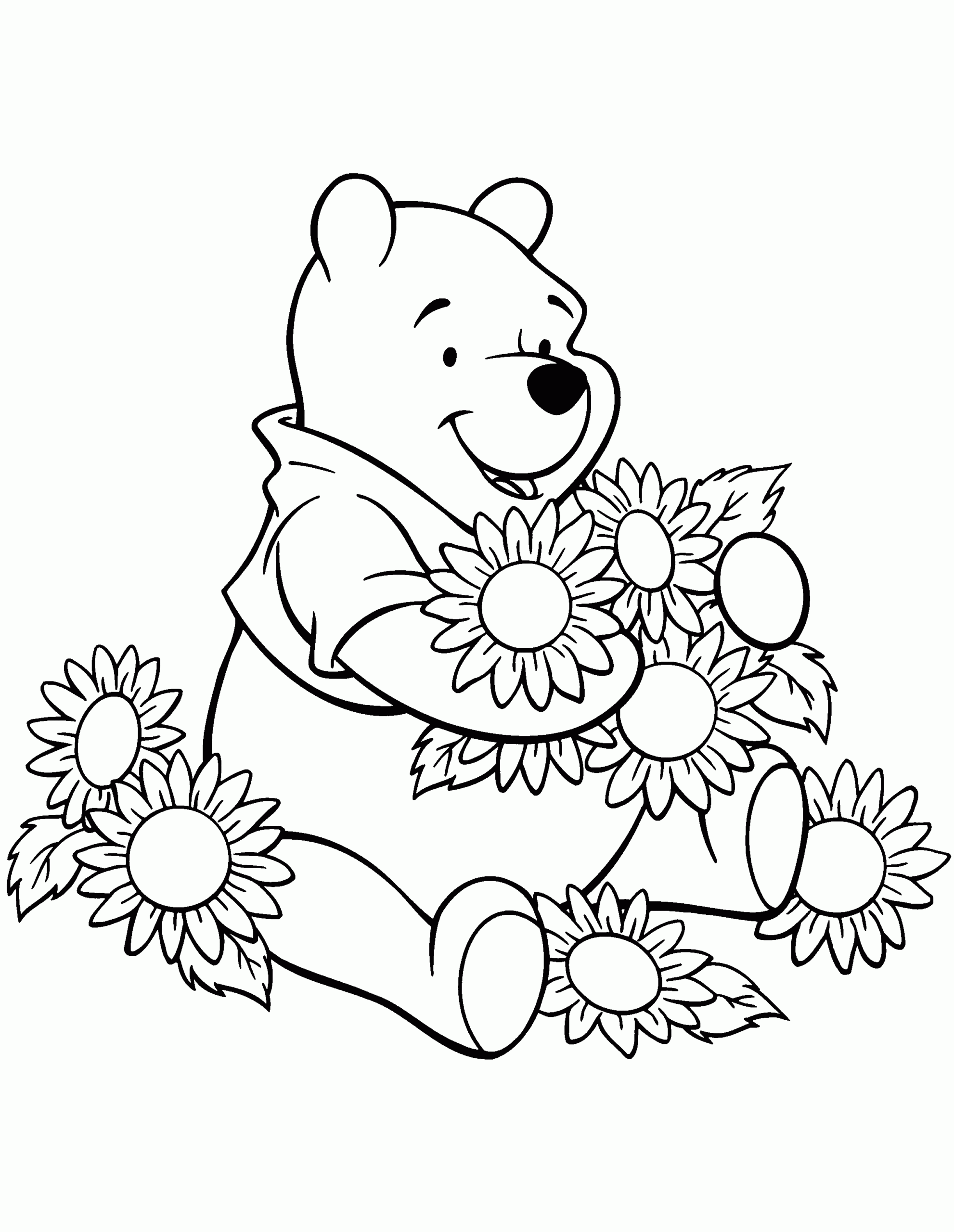 winnie the pooh free coloring pages