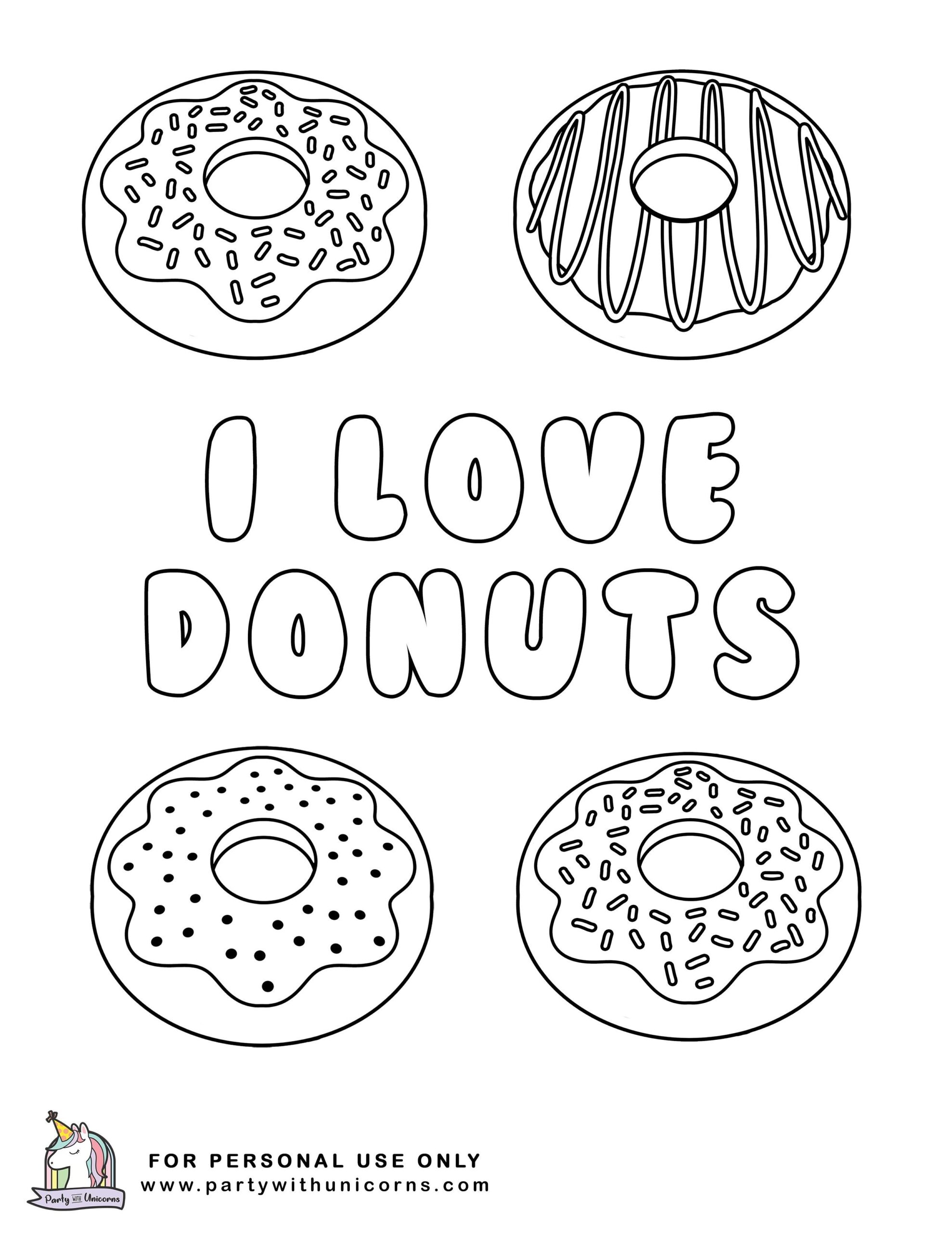 Coloring Pages Donuts My Blog