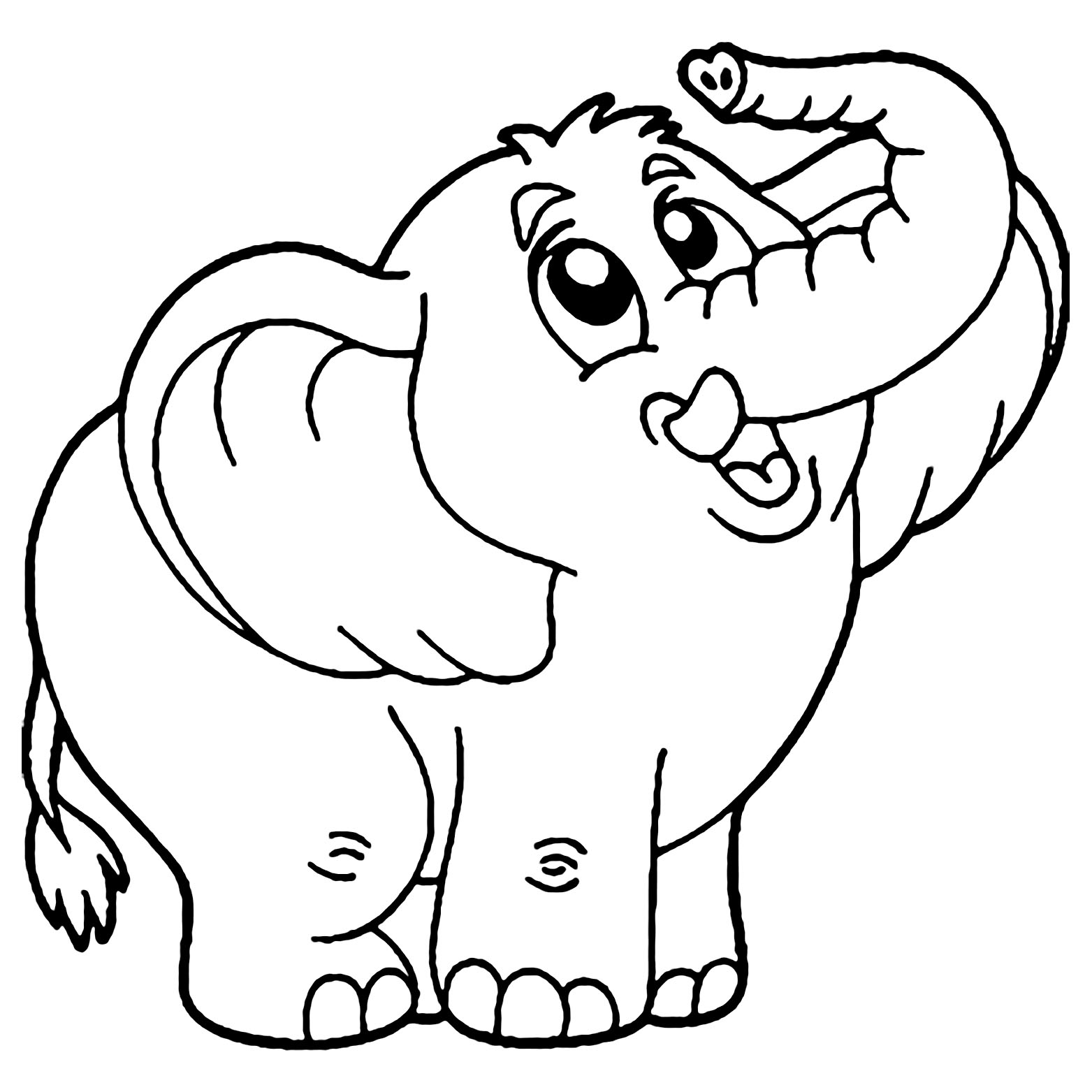 Coloring Pages Elephants For Kids Elephant Coloring To Download For 