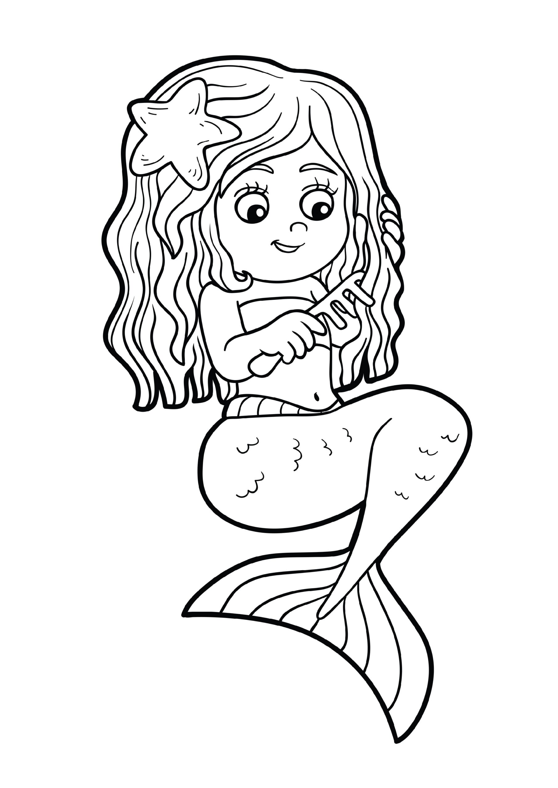 printable coloring pages mermaid