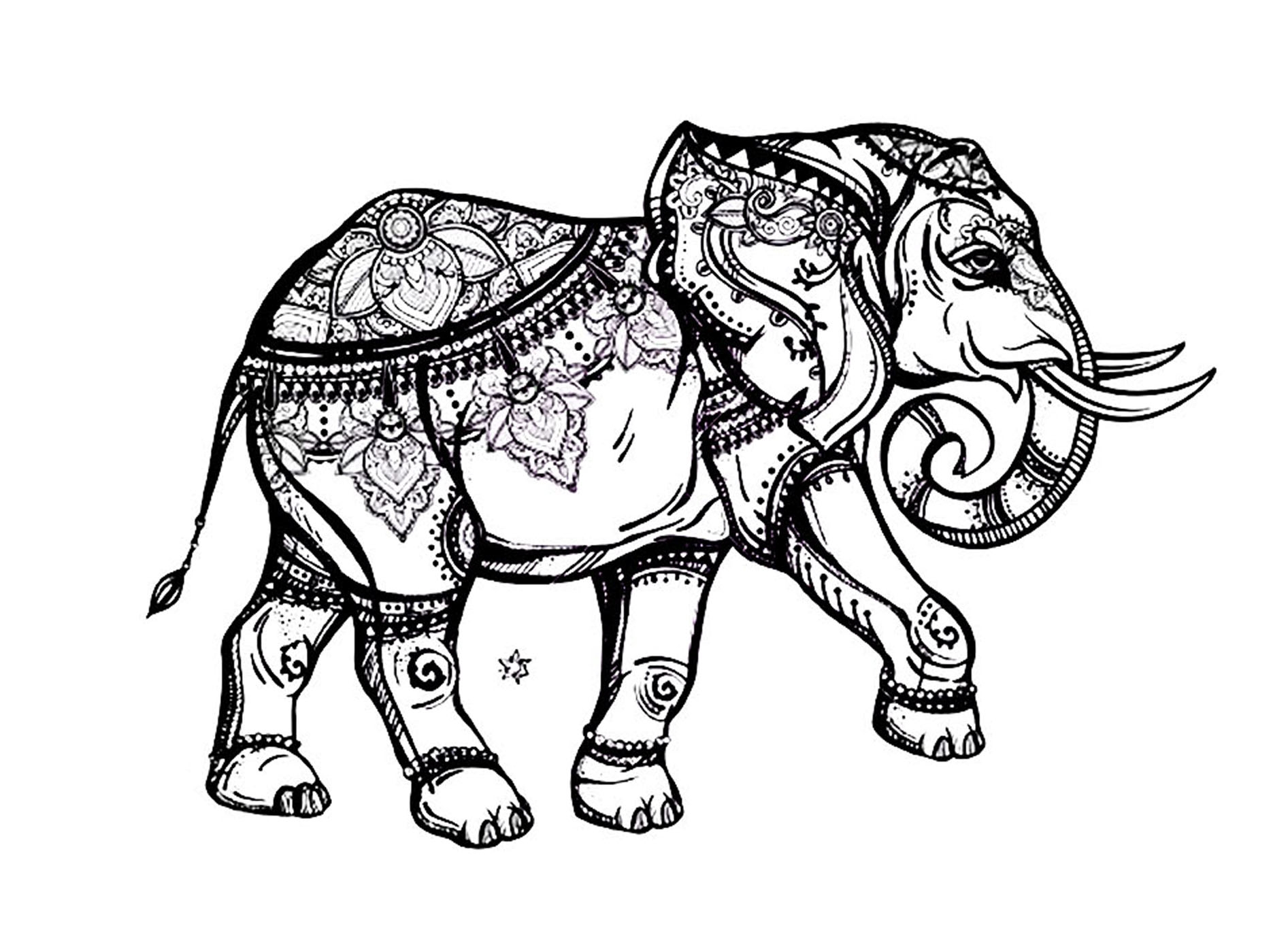 Coloring Pages Of Elephants