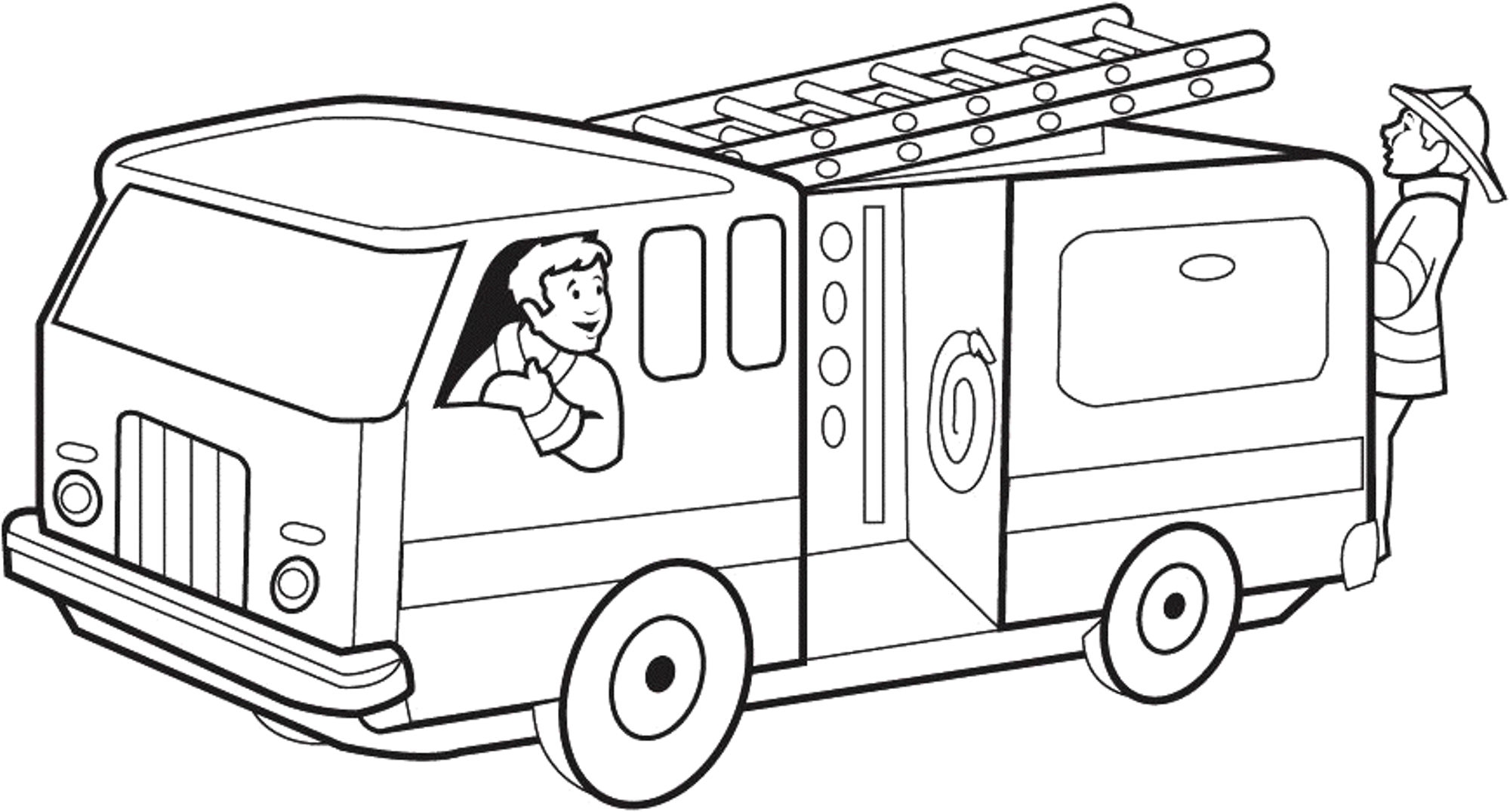 Coloring Pages Of Fire Trucks Coloring Pages