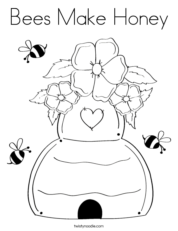 Coloring Pages Of Honey Bees Coloring Home