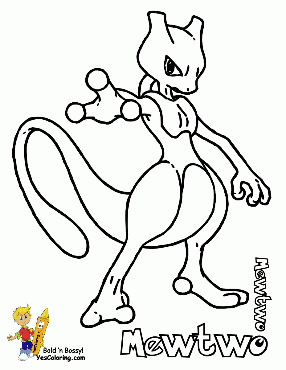 Coloring Pages Pokemon Mewtwo Coloring Home