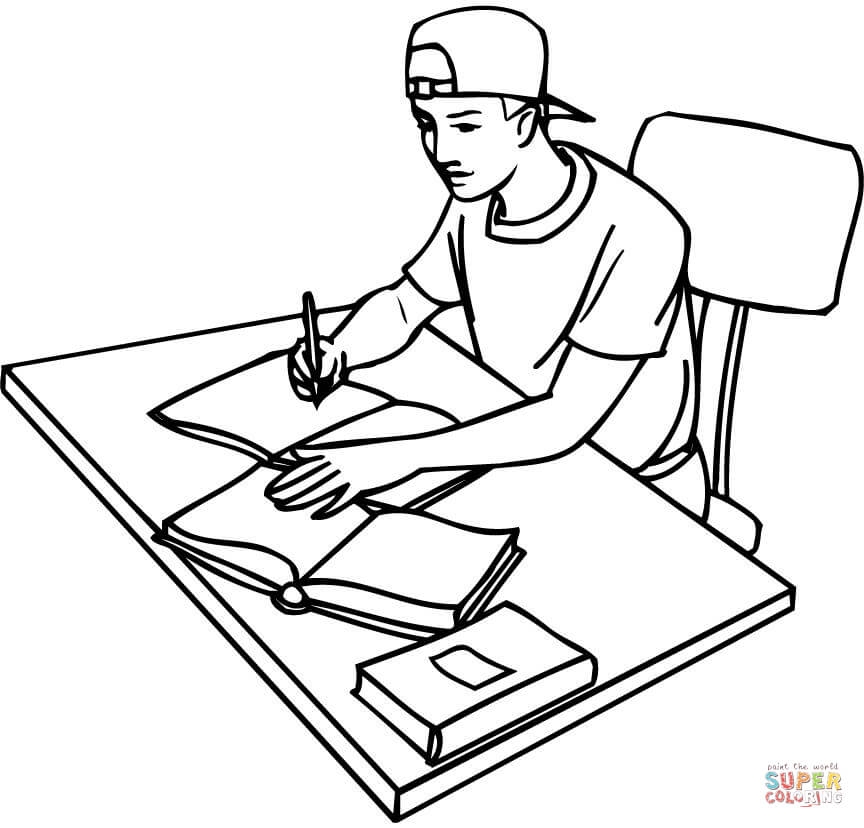 Coloring Pages Teenager Coloring Home