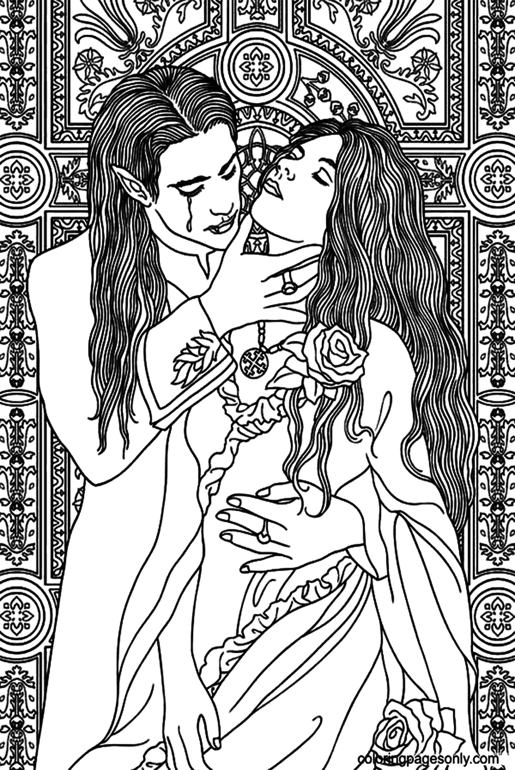 Coloring Pages Vampire Diaries Vampire Coloring Pages Coloring