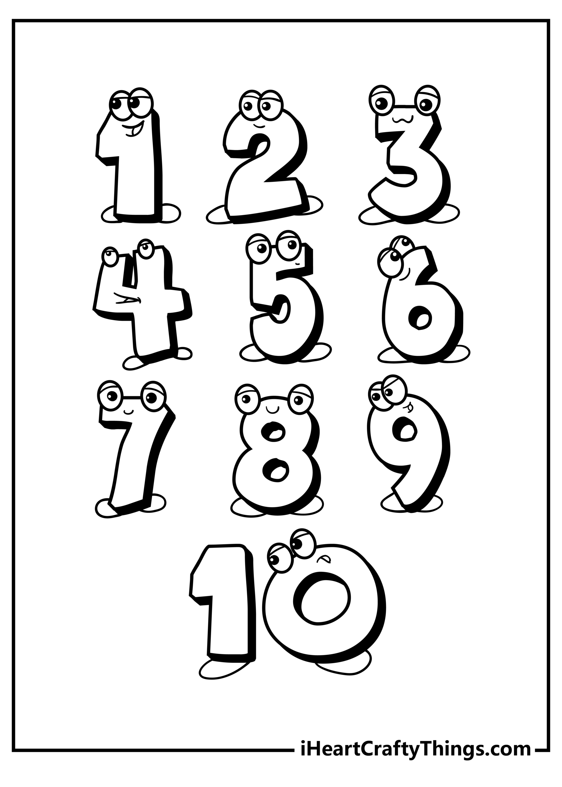 printable coloring pages numbers