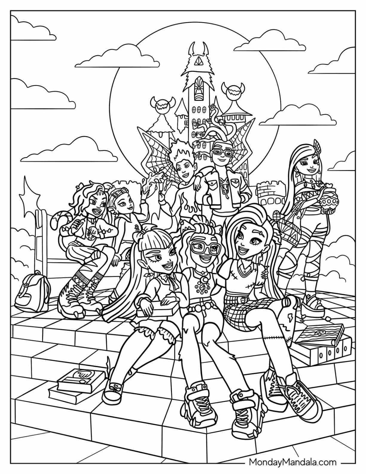 Coloring Rainbow High Monster High Dolls Coloring Pages 60 OFF