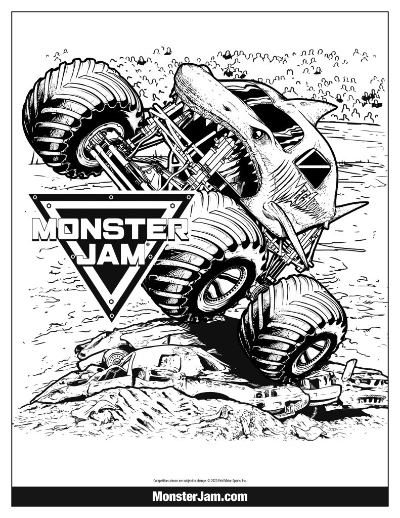 Monster Jam Coloring Page