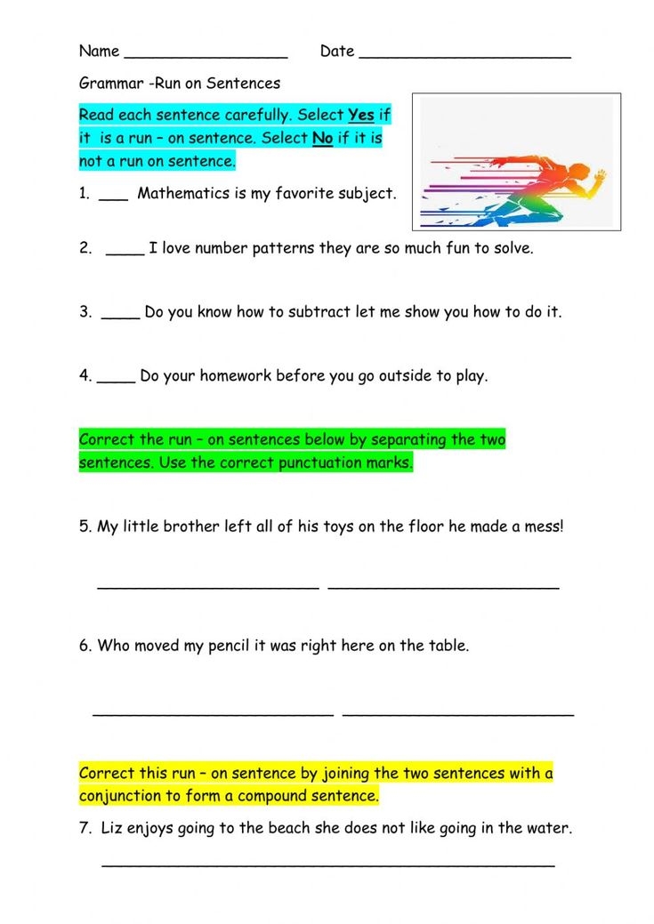 Compound Sentences And Commas Worksheet For Kids