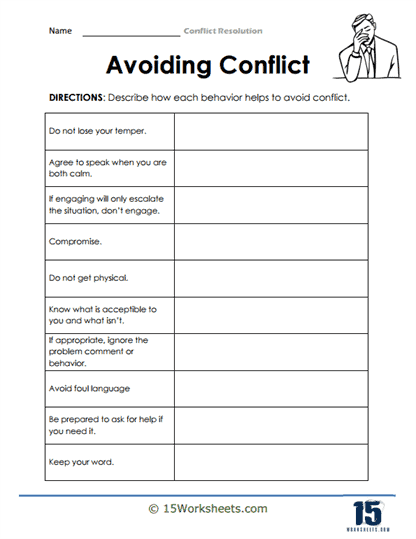 Conflict Resolution Worksheets 15 Worksheets Worksheets Library