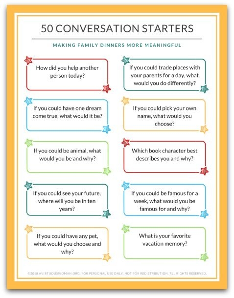 Conversation Topic Cards Printable For Kids Tedy Printable Activities