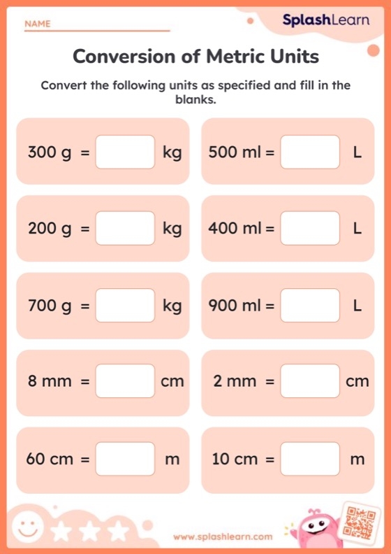 Convert The Metric Units Printable Math Worksheet Worksheets Library