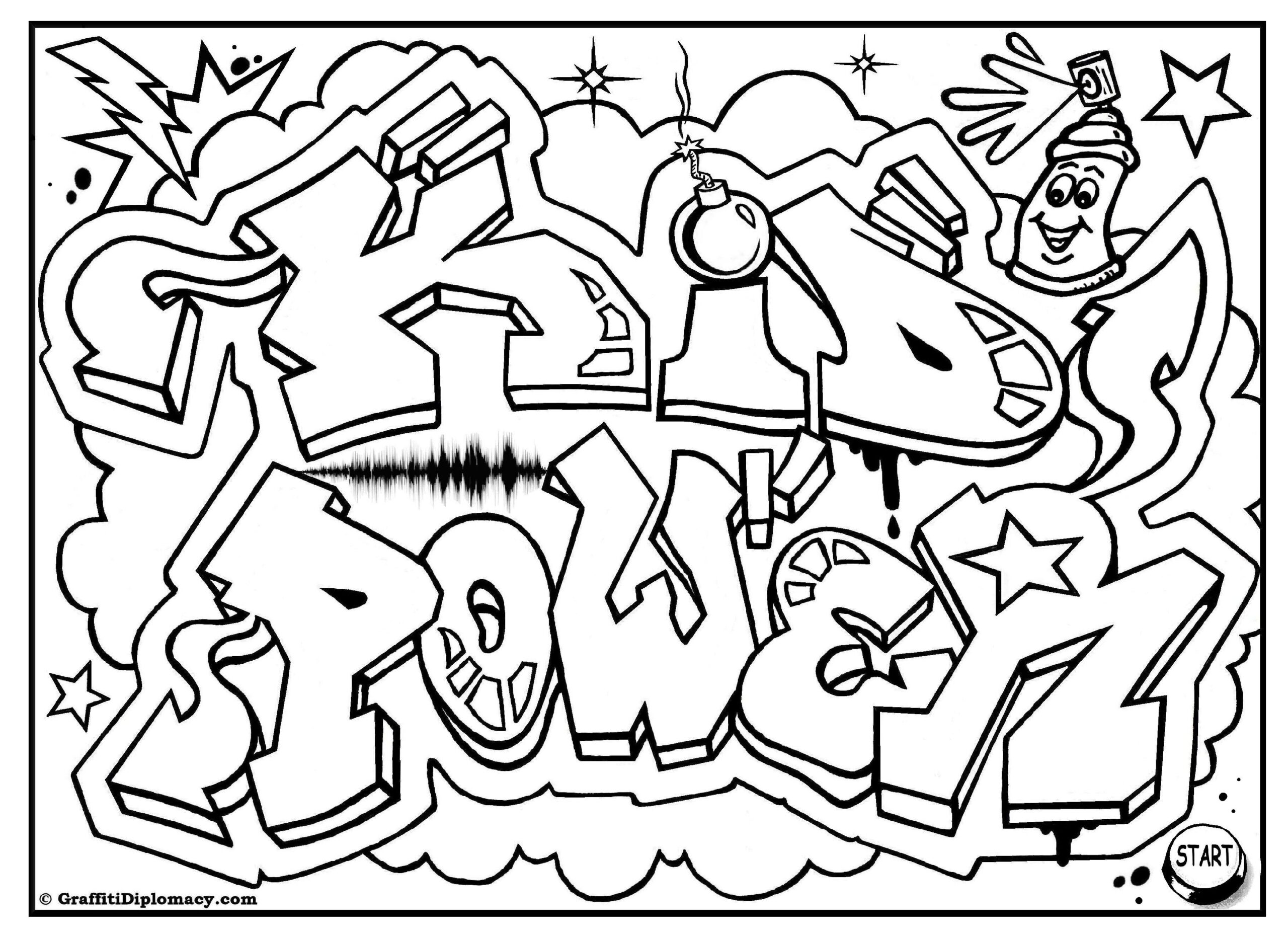 Cool Coloring Pages Graffiti Coloring Home
