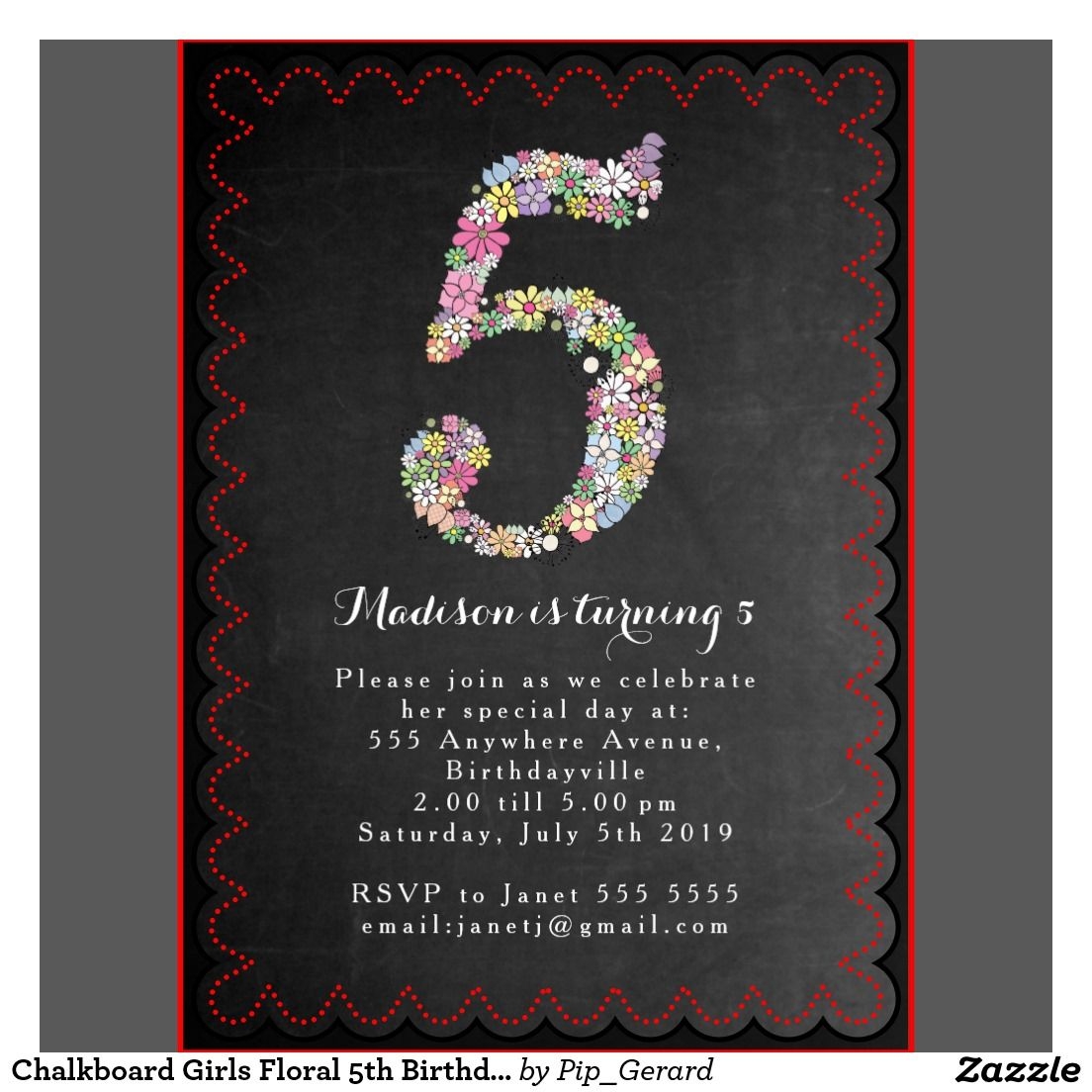 Cool FREE Template 5th Birthday Party Invitation Wording Birthday