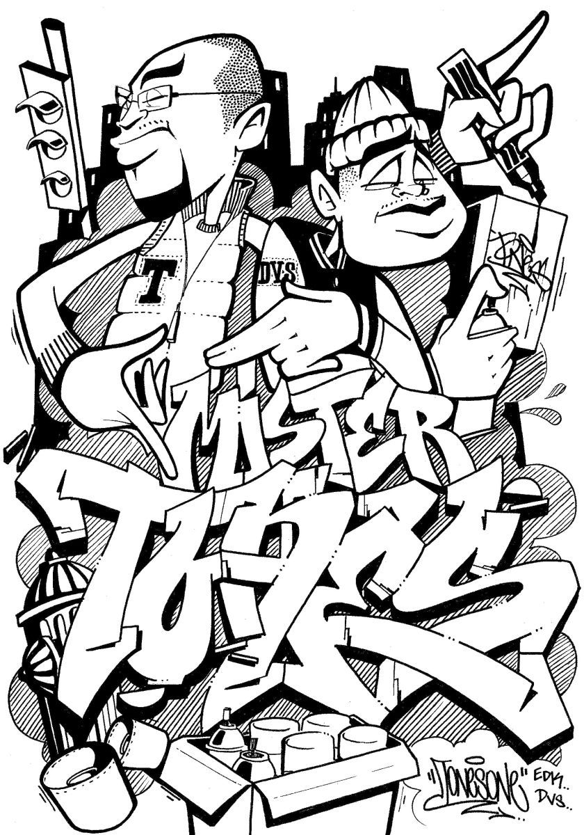 Cool Graffiti Coloring Pages Coloring Home