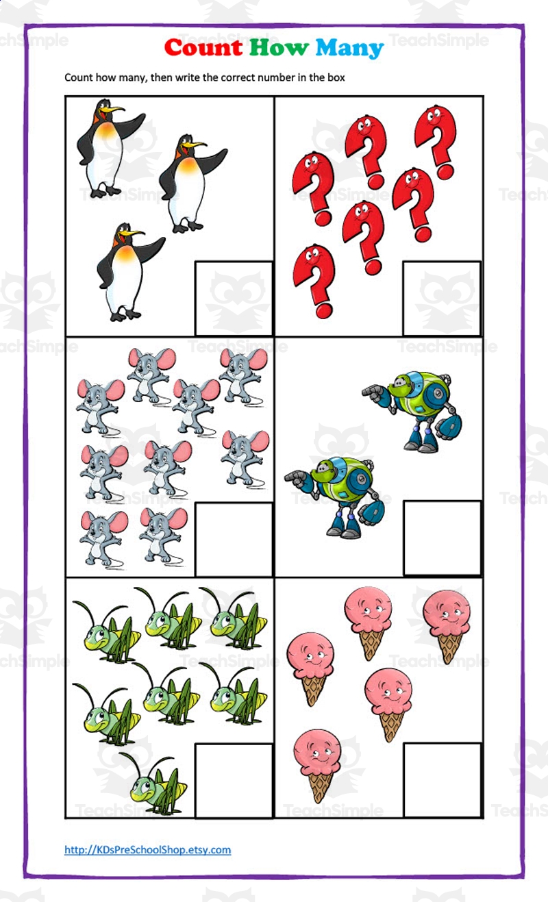 Count How Many Worksheet By Teach Simple