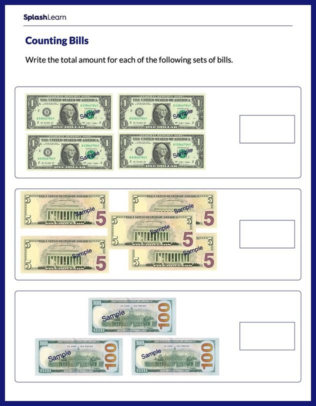 Counting Money Worksheets For 3rd Graders Online SplashLearn