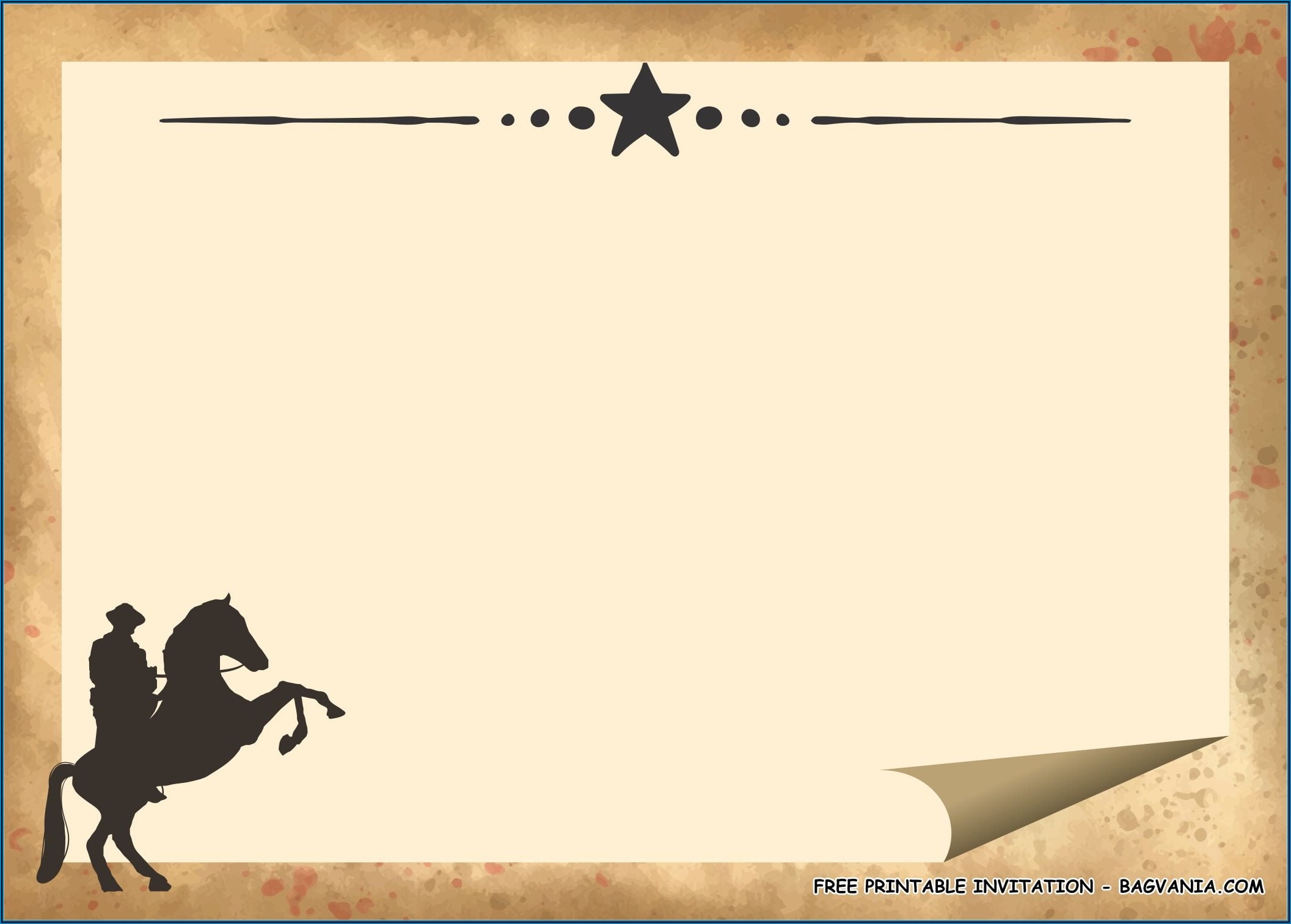 cowboy invitation template free