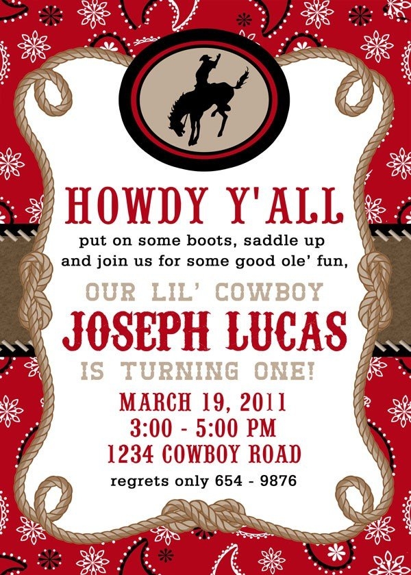 Cowboy Party Invitation Templates Free