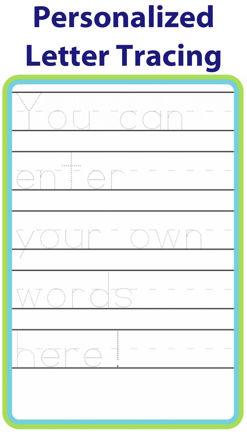 handwriting tracing worksheets