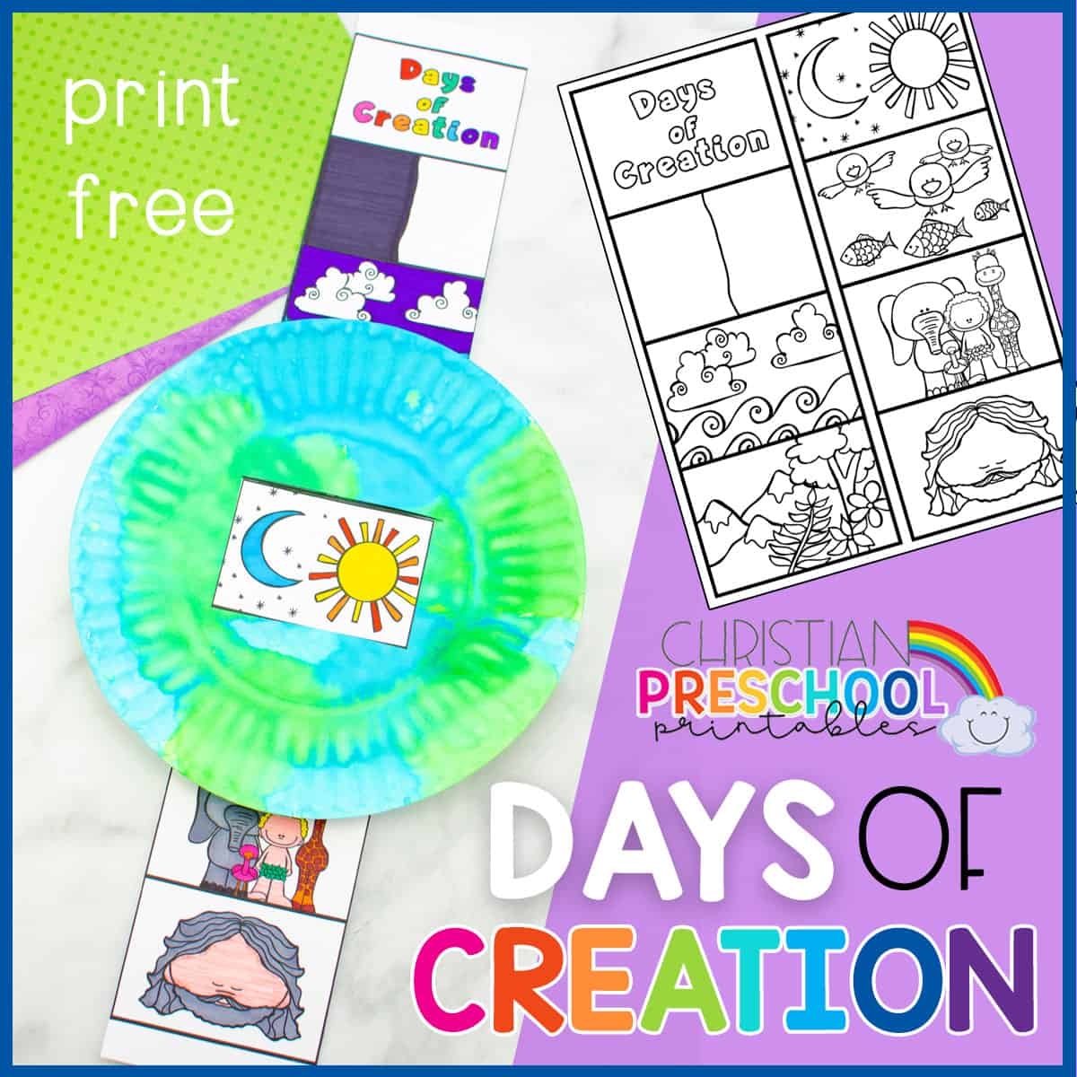 free printable creation crafts for toddlers
