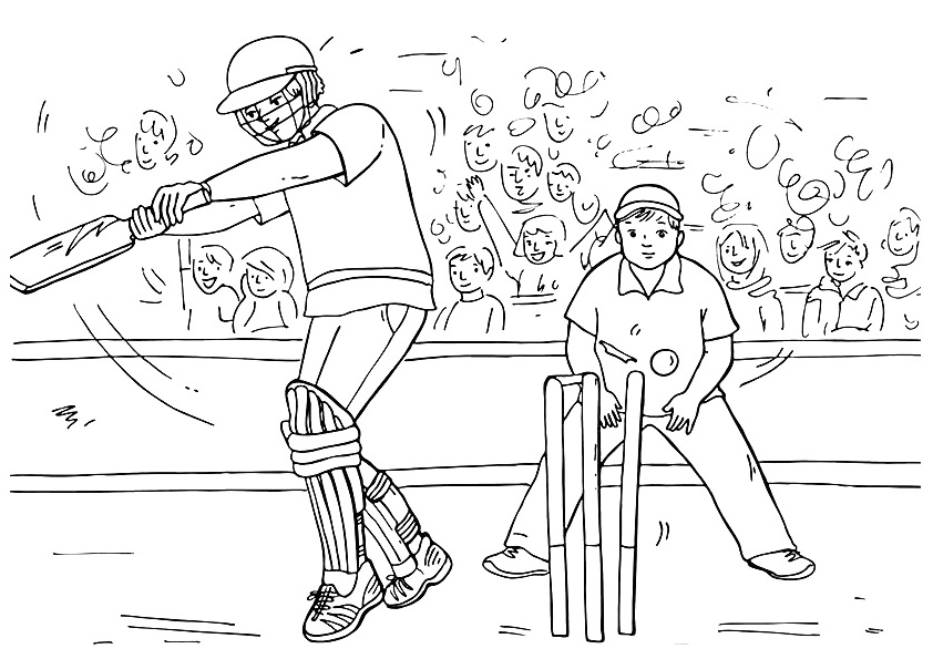 Cricket Sport Coloring Pages Best Coloring Pages For Kids